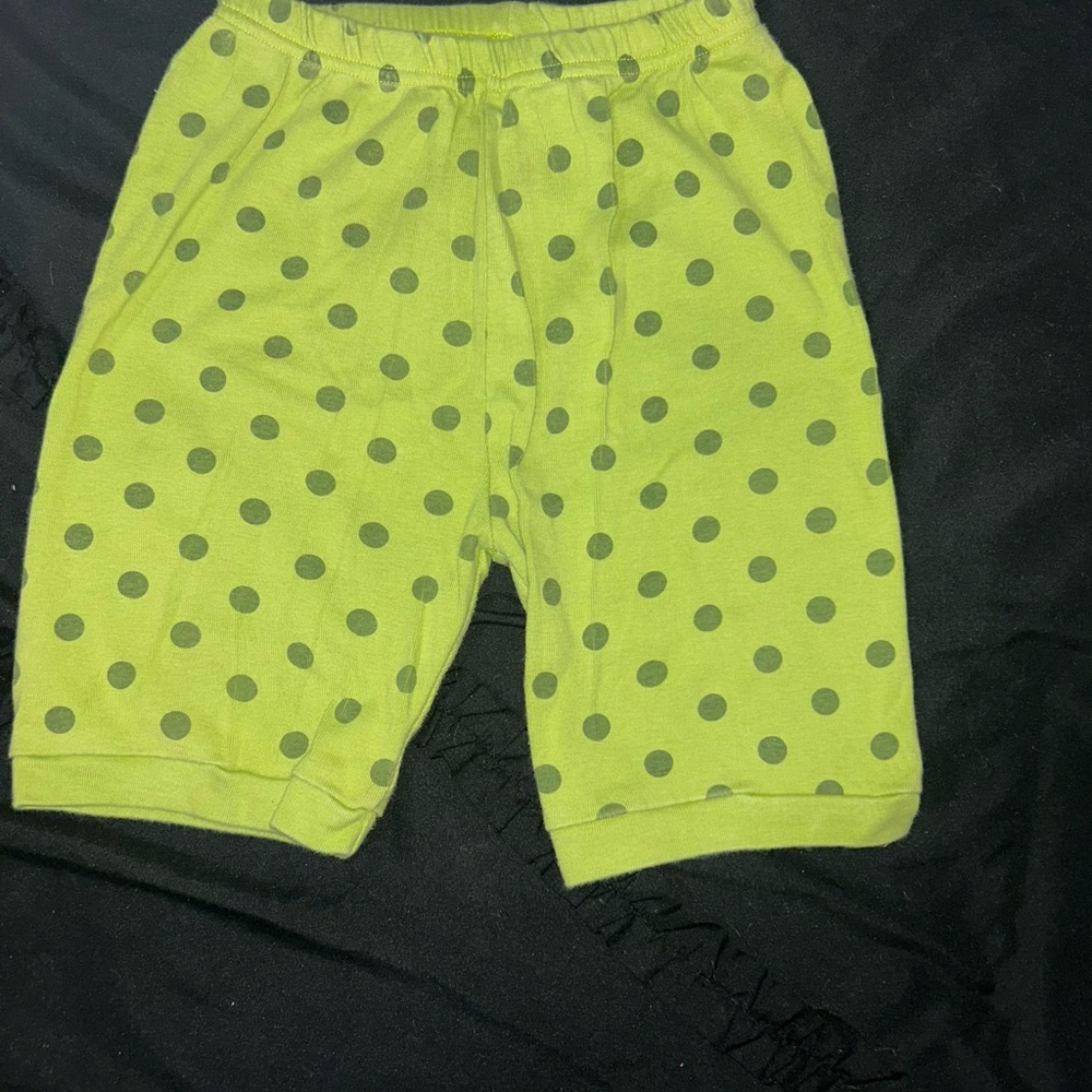 Green Polka Dot Kids Shorts